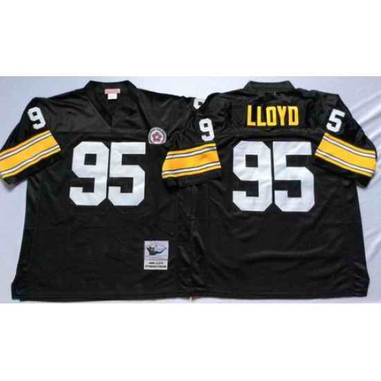 Mitchell And Ness Steelers #95 95 Greg Lloyd Black Throwback Stitched NFL Jersey